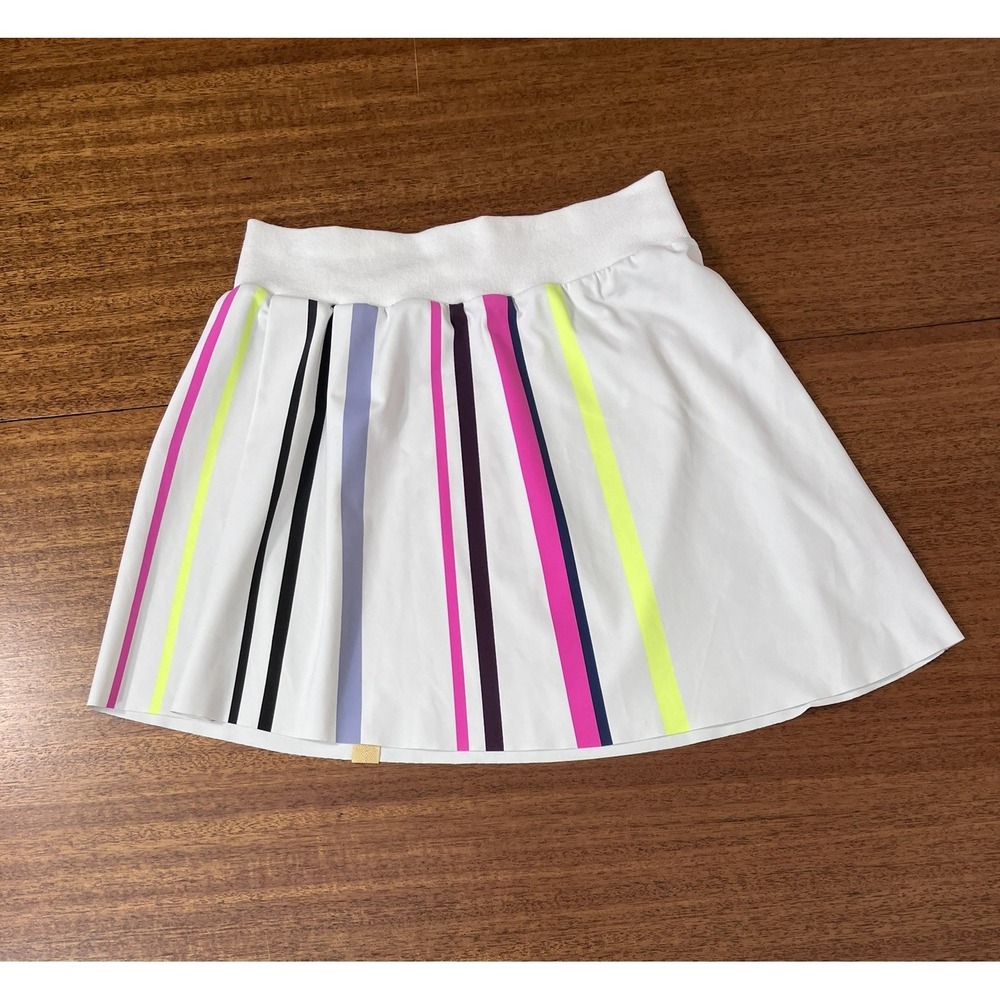 Monreal London Neon Paneled Pleated Tennis Skirt White Small Portugal Pickleball